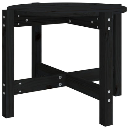 Mesa De Centro De Madera Maciza De Pino Negro 62,5x45 Cm_0