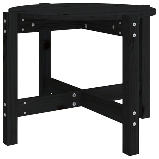 Mesa De Centro De Madera Maciza De Pino Negro 62,5x45 Cm_0