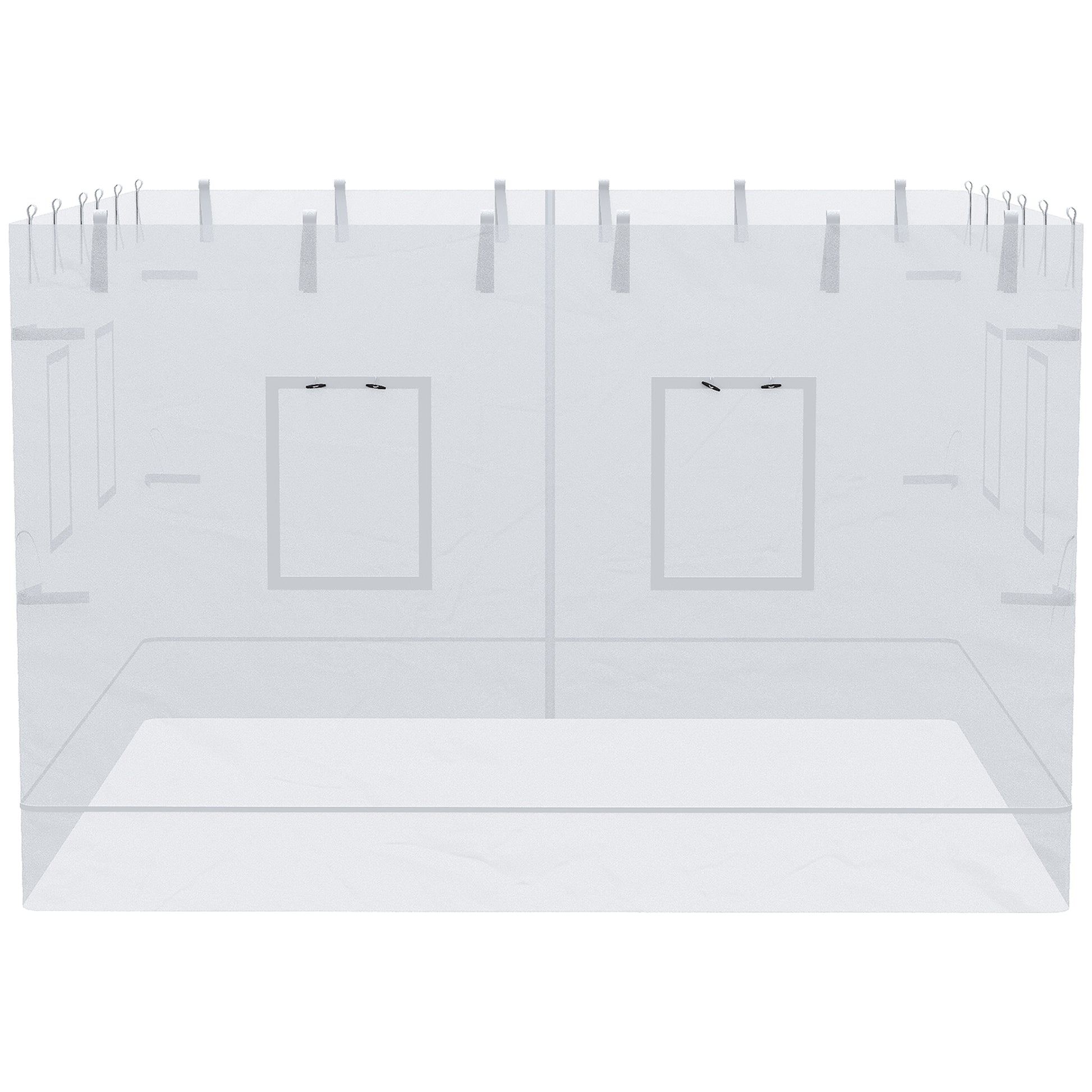 Outsunny 4 Paredes Laterales Para Carpa 300x195 Cm Con 6 Ventanas Puerta_3