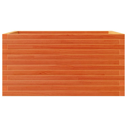 Jardinera De Madera Maciza Pino Marrón Cera 90x60x46 Cm_4