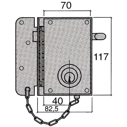 Cerradura Ucem 4500-hb/ Izquierda