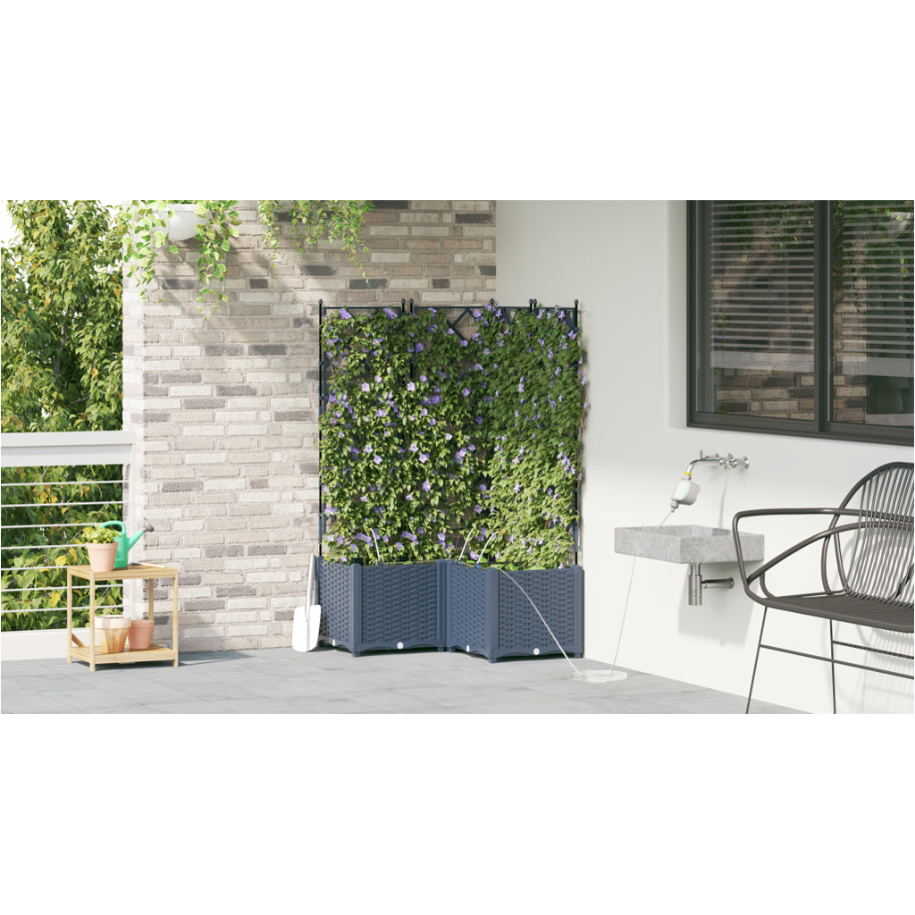 Vidaxl Jardineras Gris 80 X 80 X 142 Cm Acero_3
