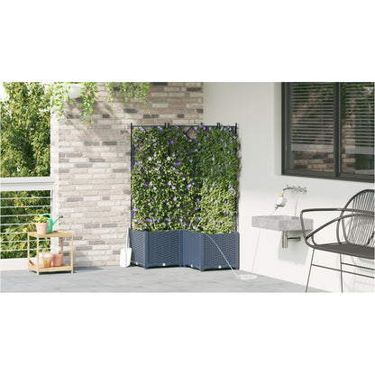 Vidaxl Jardineras Gris 80 X 80 X 142 Cm Acero_3
