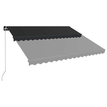Toldo Retráctil Manual Con Led Gris Antracita 450x300 Cm_4