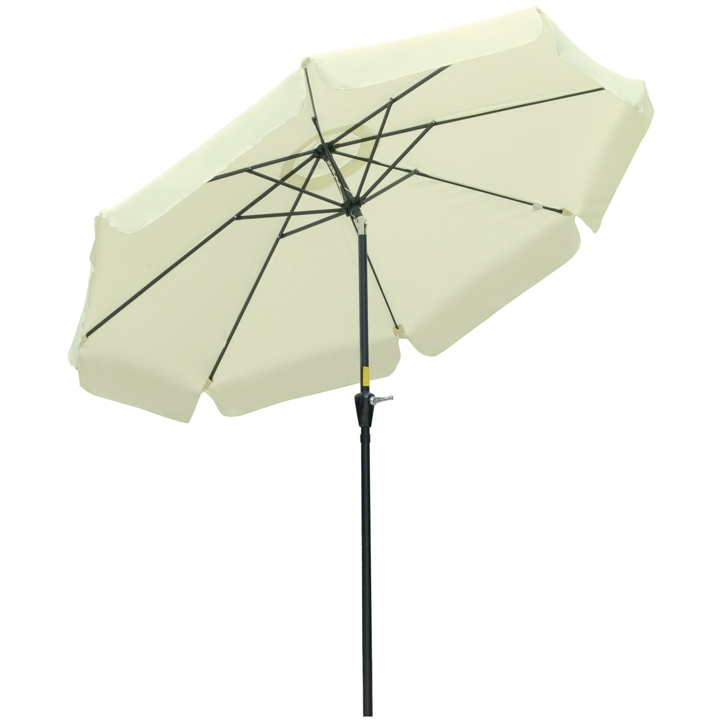 Outsunny Sombrilla De Jardín De Aluminio Ø266x248,5 Cm Con Ángulo Ajustable_0