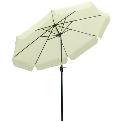 Outsunny Sombrilla De Jardín De Aluminio Ø266x248,5 Cm Con Ángulo Ajustable_0