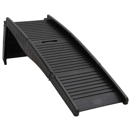 Rampa Plegable Para Perros Plástico Negro 153x40x12,5 Cm_4