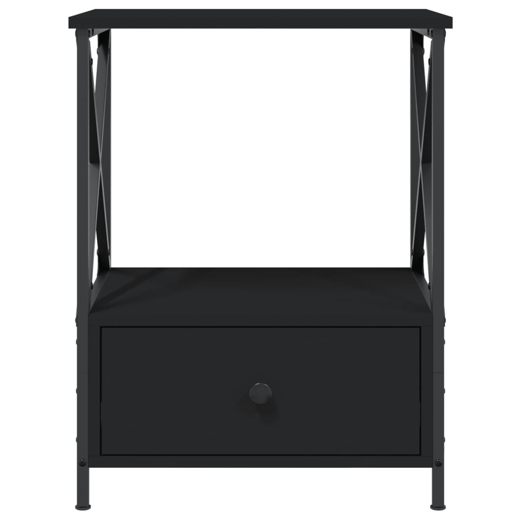 Mesitas De Noche 2 Uds Madera De Ingeniería Negro 50x41x65 Cm_4