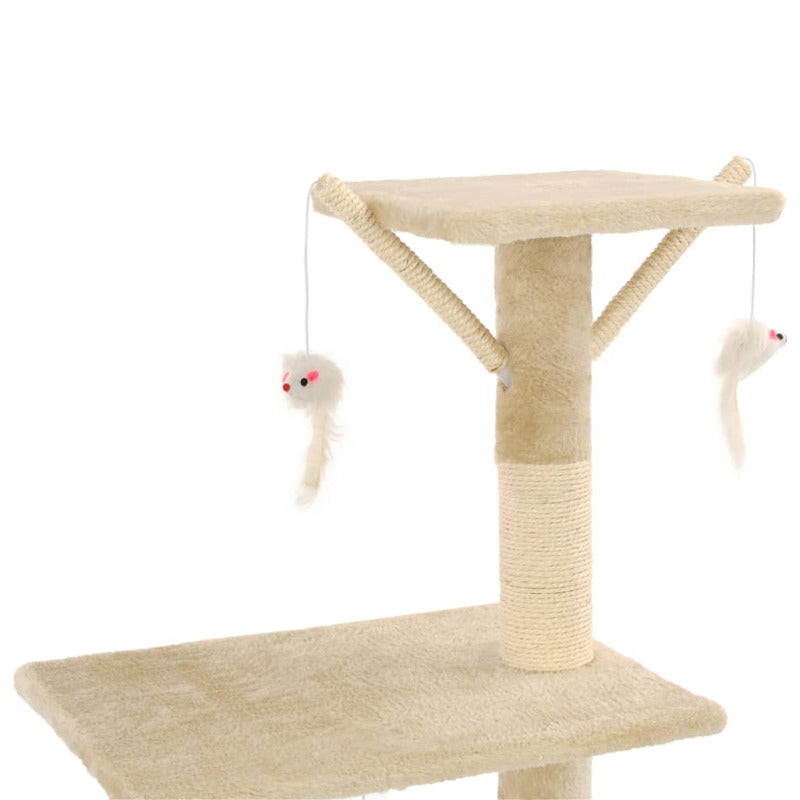 Vidaxl Rascador Para Gatos Con Poste De Sisal 138 Cm Beige_5