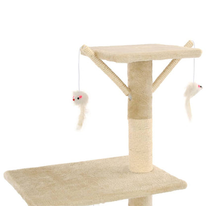 Vidaxl Rascador Para Gatos Con Poste De Sisal 138 Cm Beige_5