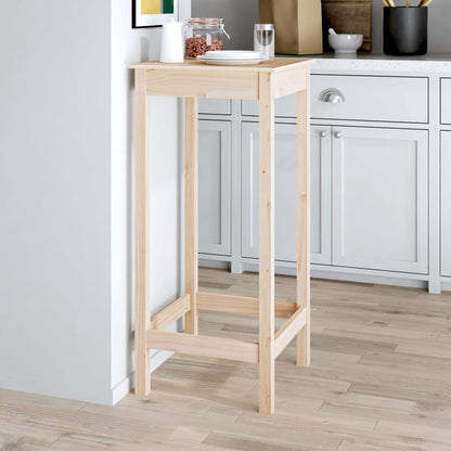 Mesa Alta De Bar Madera Maciza De Pino 50x50x110 Cm_1