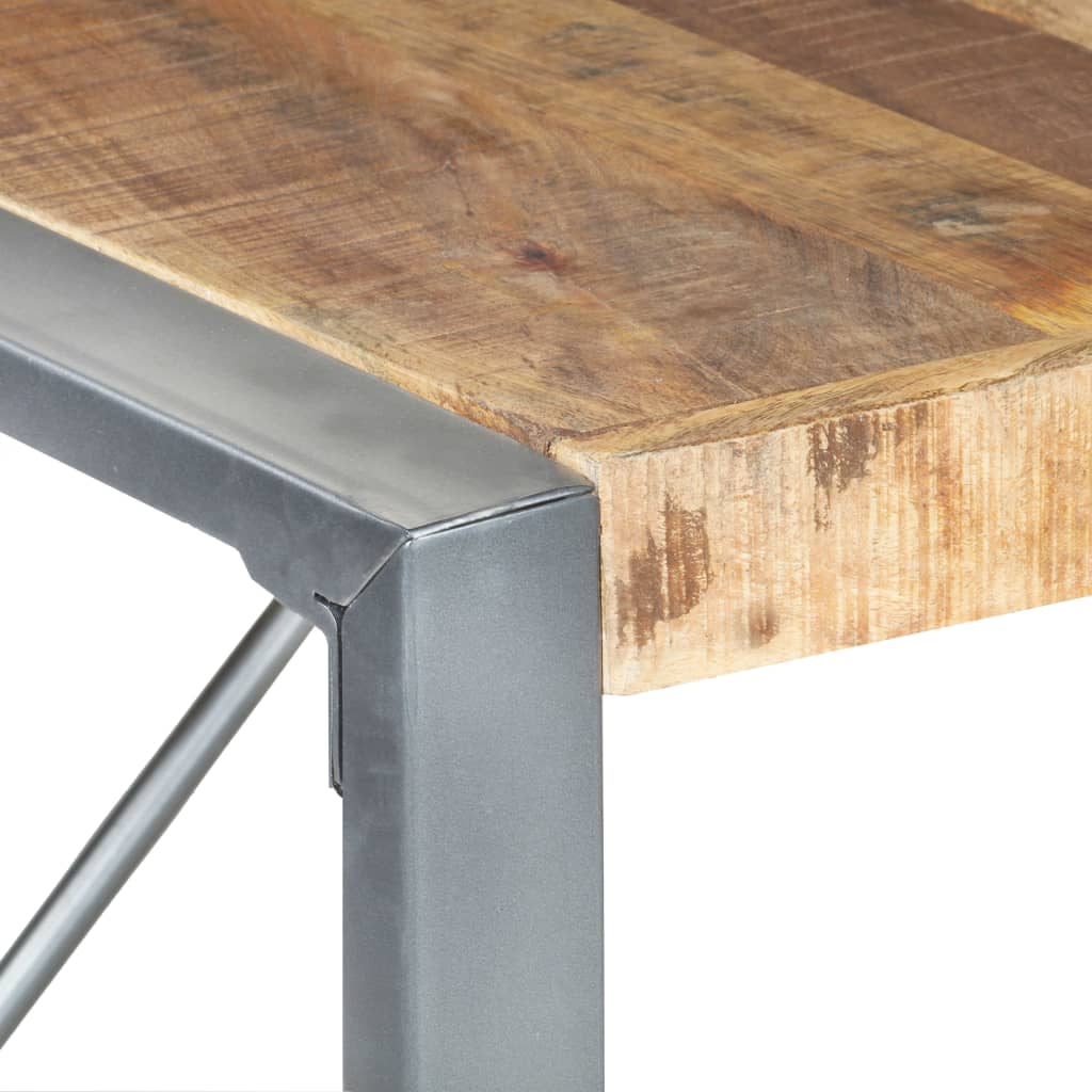 Mesa De Comedor Madera De Mango Rugosa 140x140x75 Cm_2