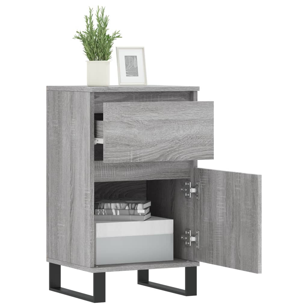 Aparador Madera De Ingeniería Gris Sonoma 40x35x70 Cm / Vetonek_3