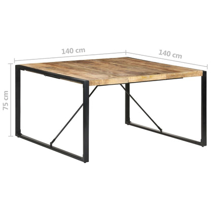 Mesa De Comedor Madera De Mango Rugosa 140x140x75 Cm_4