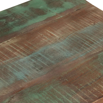 Mesa Auxiliar Con Ruedas Madera Maciza Reciclada 40x40x42 Cm_2