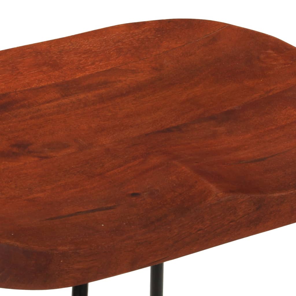 Taburetes De Bar Gavin 2 Uds Madera Mango Maciza 50x40x78 Cm_5