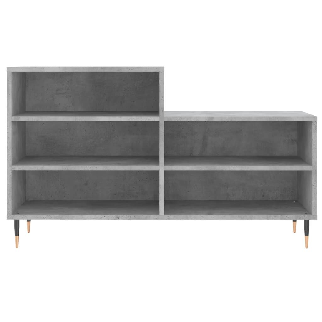 Vidaxl Mueble Zapatero Madera Contrachapada Gris Hormigón 102x36x60 Cm_3