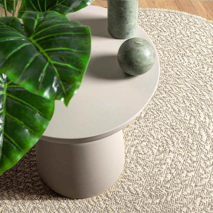 Vidaxl Alfombra Zizur Aspecto Yute Interior/exterior Crema Ø 160 Cm_1