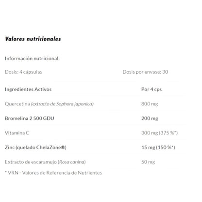 Quercetina Con Bromelina Plus - 120 Cápsulas - Antioxidantes - Amix Nutrition_1