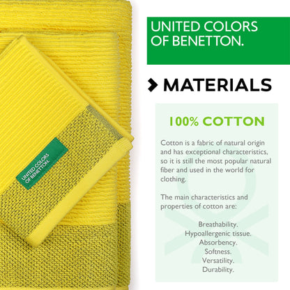 Juego De 3 Toallas Algodón 450 Gr7m2 Rainbow Benetton_2