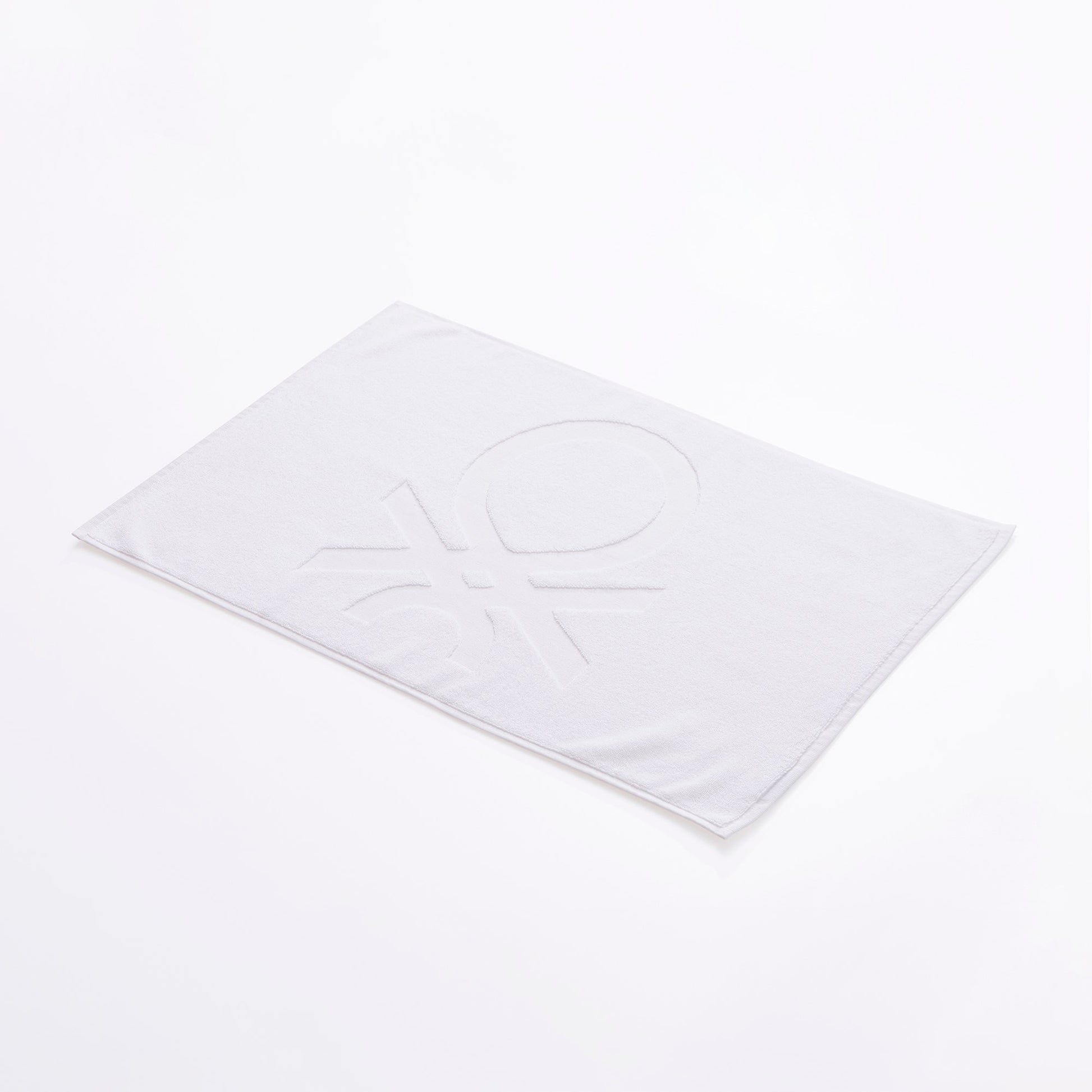 Alfombra De Baño 50x80cm 1000gsm 100% Algodon C/ Logo Bordado Blanco Core Benetton