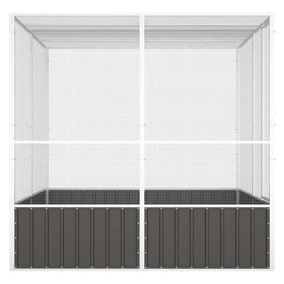 Vidaxl Jaula Pájaros Acero Galvanizado Antracita 213,5x217,5x211,5 Cm_3