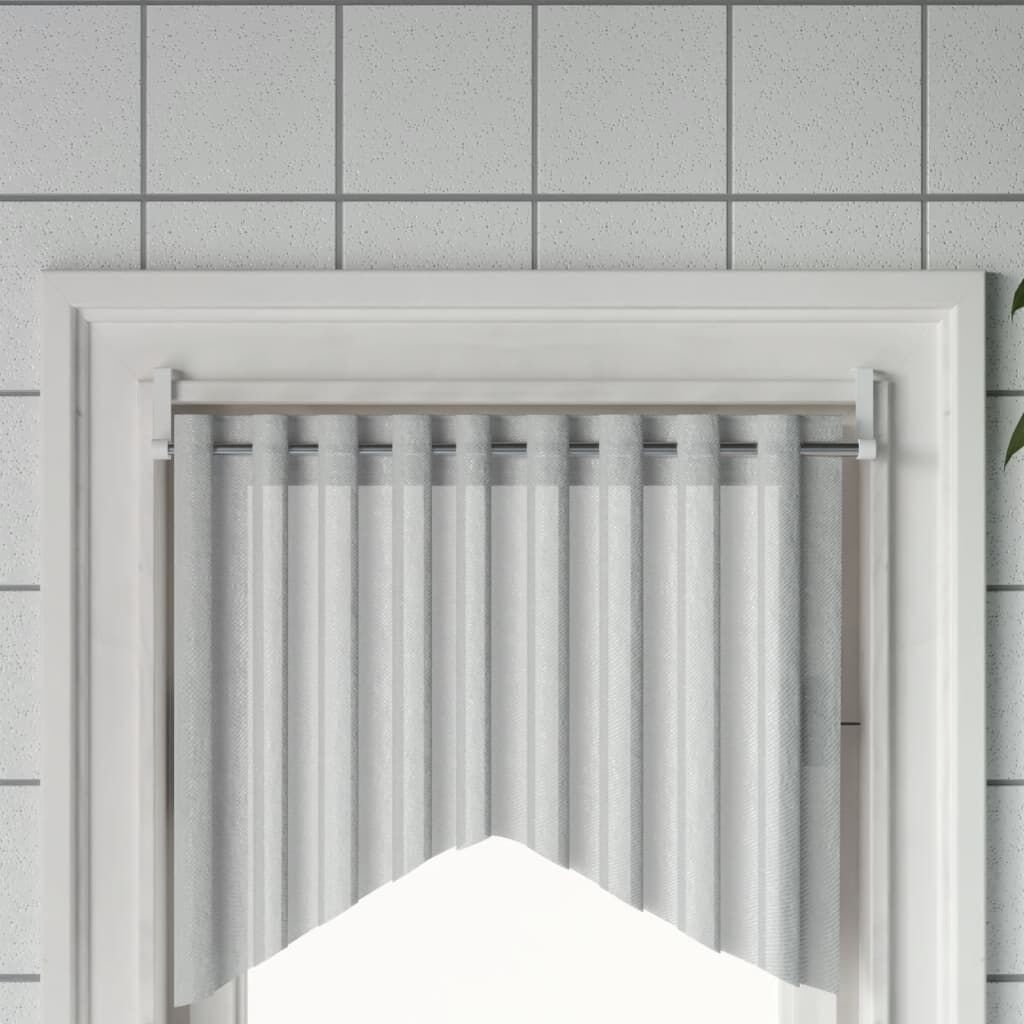 Vidaxl Rieles De Cortina 2 Uds Aluminio Blanco Y Plateado 60-105 Cm_1