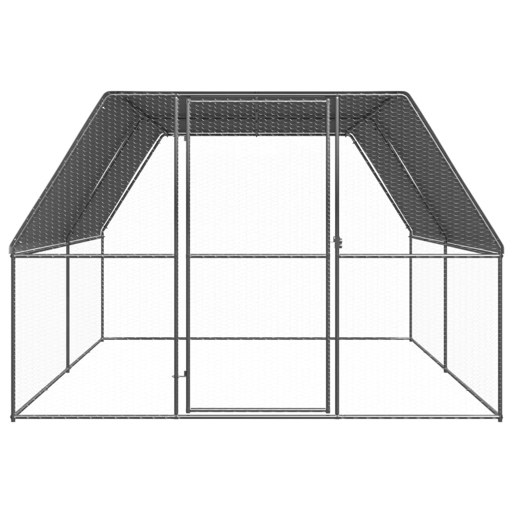 Vidaxl Jaula Gallinero De Acero Galvanizado 3x4x2 M_1