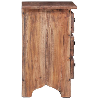 Mesita De Noche Madera Maciza De Caoba 30x30x51 Cm_2