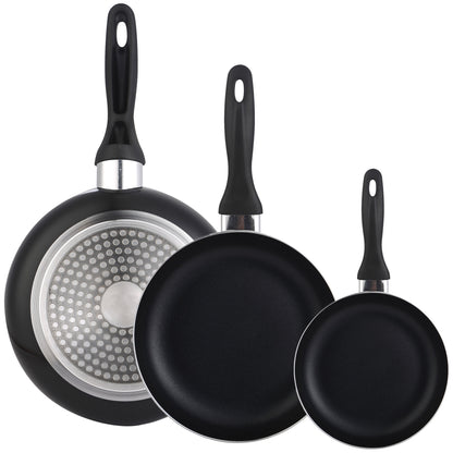 Batería De Cocina 5pc Acero Inox + Set 3 Sartenes Ø16ø20ø24 Aluminio Prensado_4
