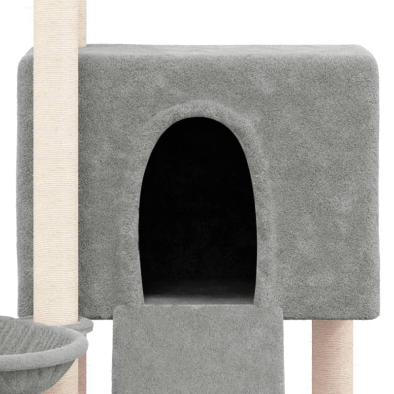 Vidaxl Rascador Para Gatos Con Postes De Sisal Gris Claro 96 Cm_5