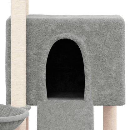Vidaxl Rascador Para Gatos Con Postes De Sisal Gris Claro 96 Cm_5