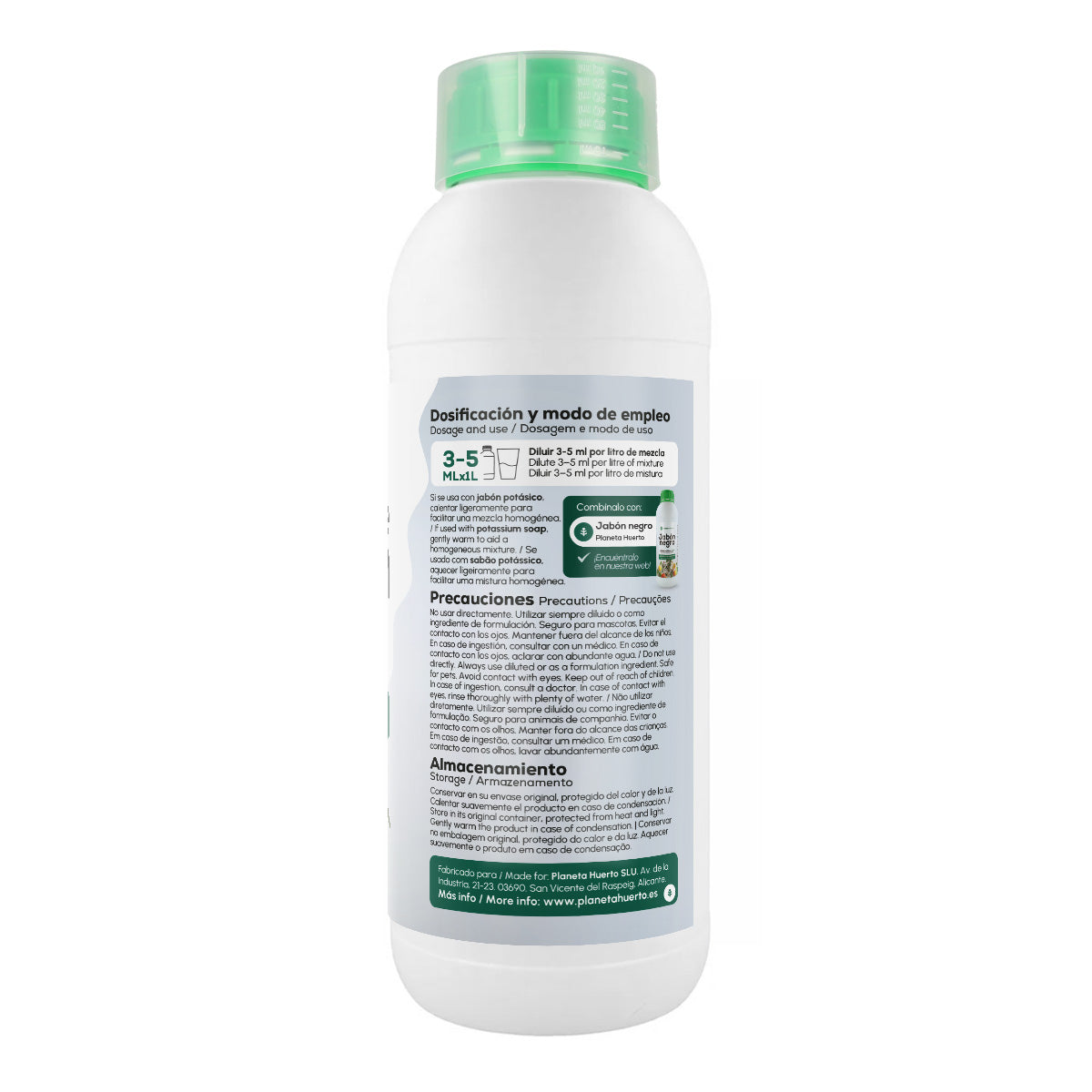 Pack Jabón Potásico Negro 1L + Aceite de Neem 1L Planeta Huerto