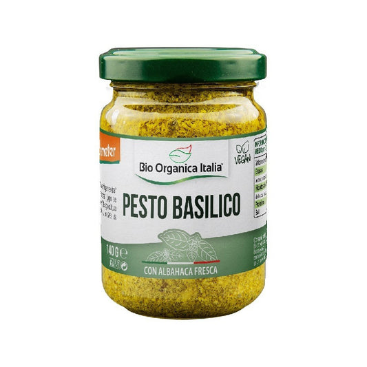 Pesto Basilico Verde de Albahaca Vegano Bio Organica Italia 140 gr