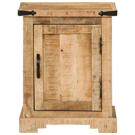 Mesita De Noche Madera Maciza De Mango 40x35x50 Cm_0
