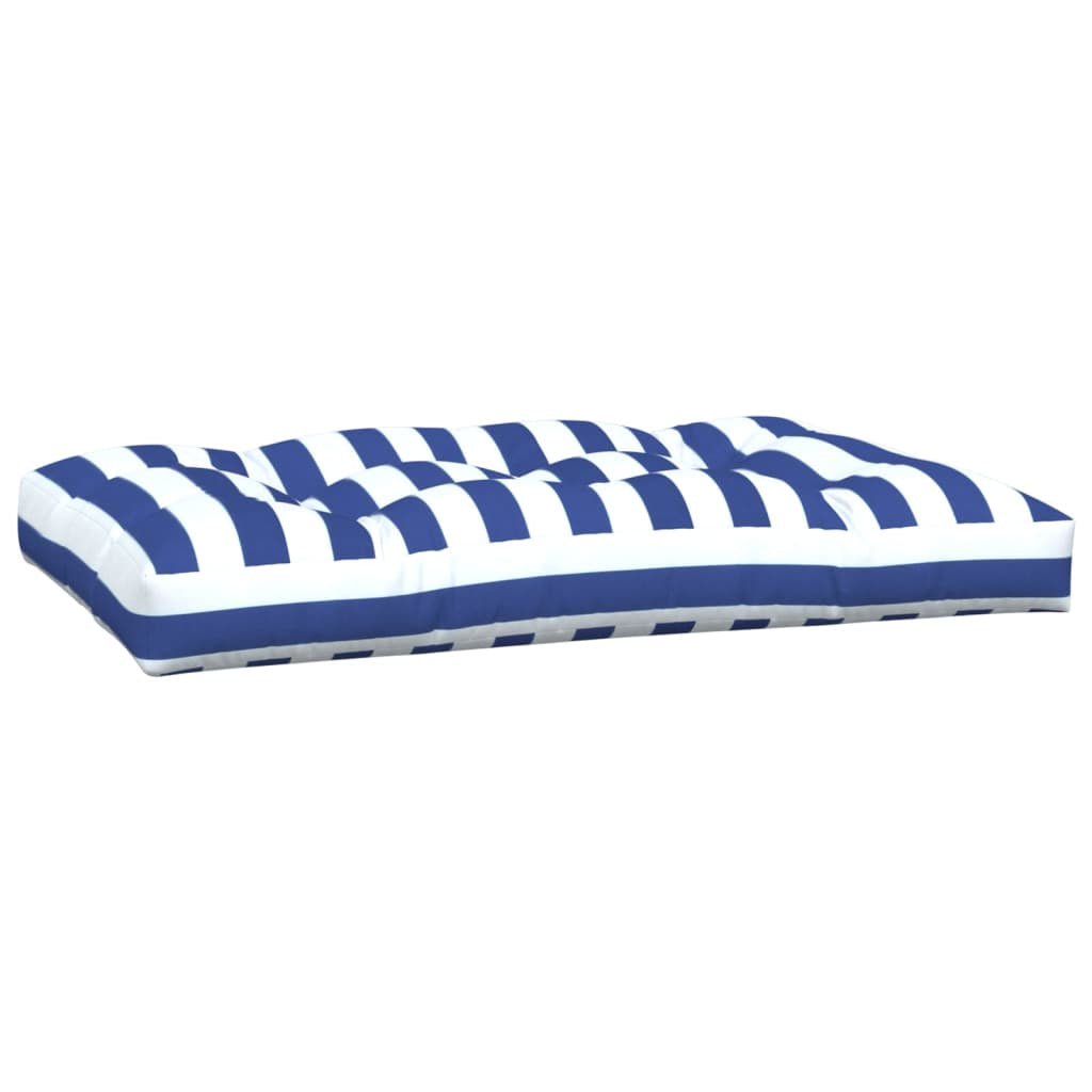 Vidaxl Cojines Para Palés 3 Piezas Tela A Rayas Azul Y Blanco_4
