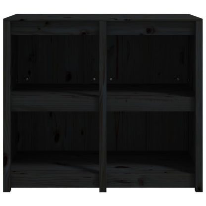 Mueble De Cocina Exterior Madera Maciza Pino Negro 106x55x92 Cm_3