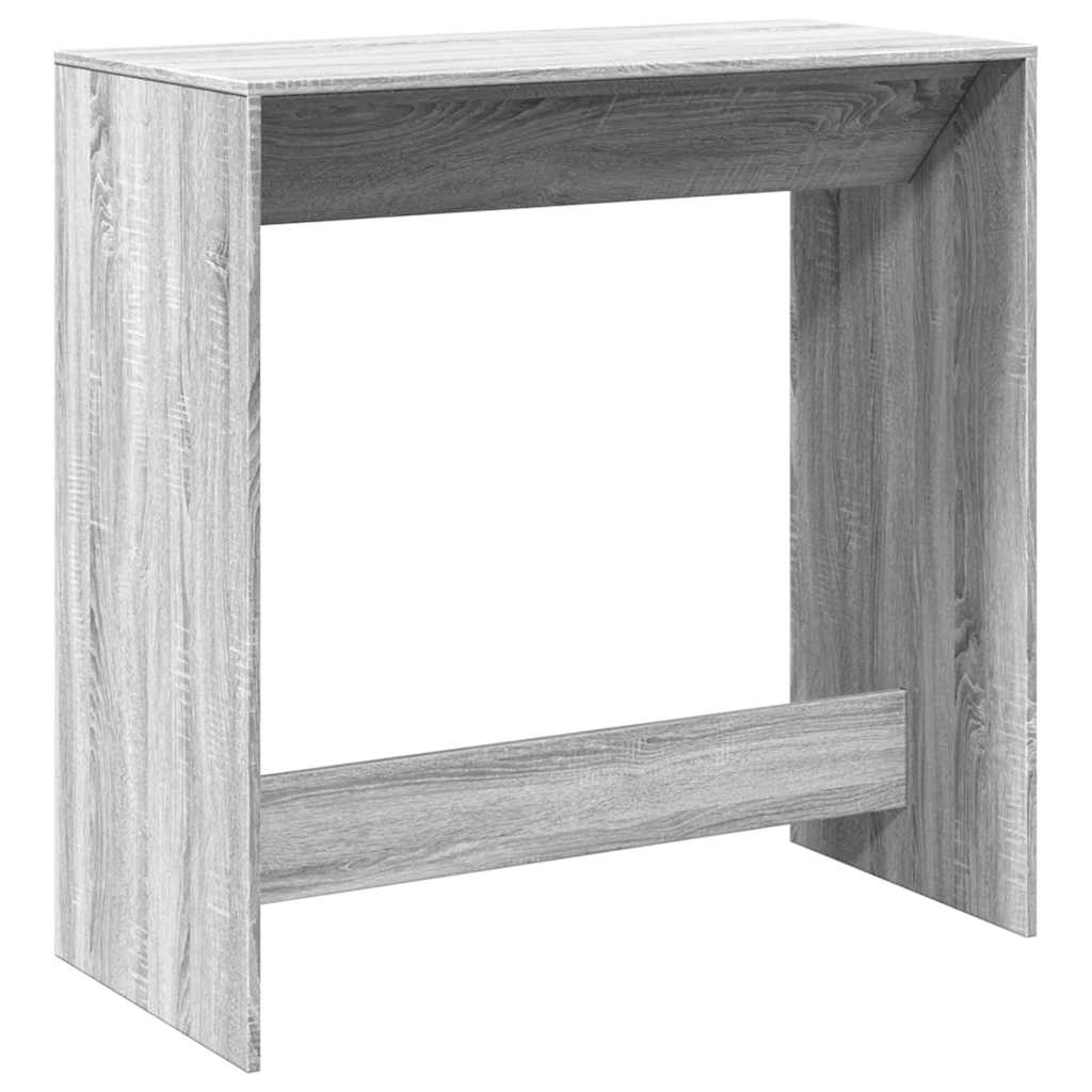 Mesa Alta De Bar Madera Ingeniería Gris Sonoma 102x50x103,5 Cm_4