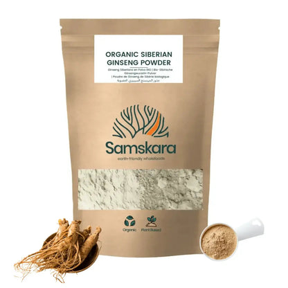 Ginseng Siberiano En Polvo Bio - 100g | Superalimento Ecológico Vegano Para Batidos, Smoothies Y Zumos_1