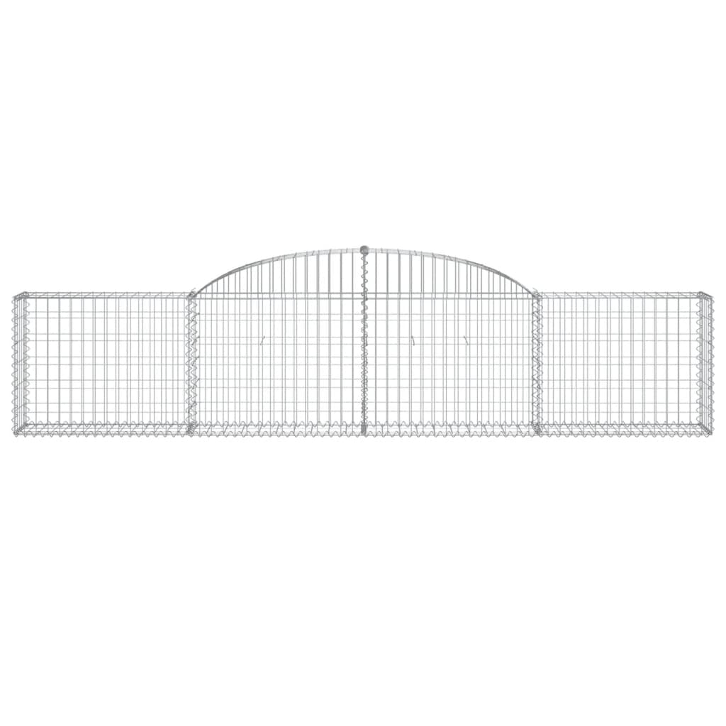 Cestas De Gaviones 3 Uds Forma De Arco Hierro 300x30x60/80 Cm_3