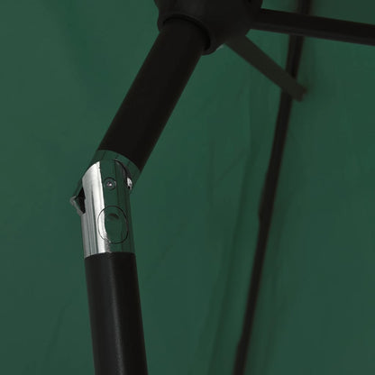 Sombrilla Con Palo De Acero Verde 3 M_4