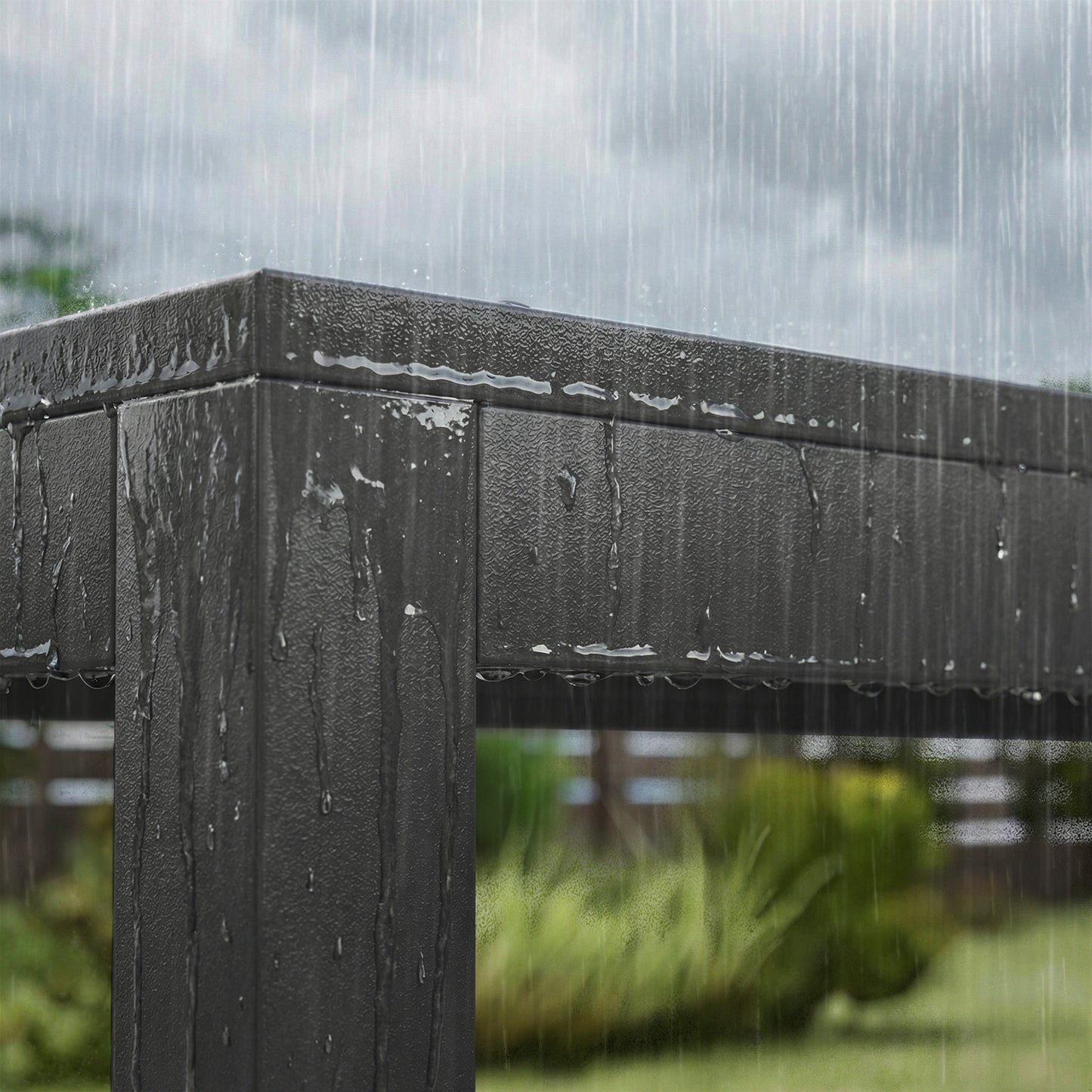 Outsunny Conjunto De Mesa Y Sillas Jardín De 7 Piezas Con Sillas Transpirables_3