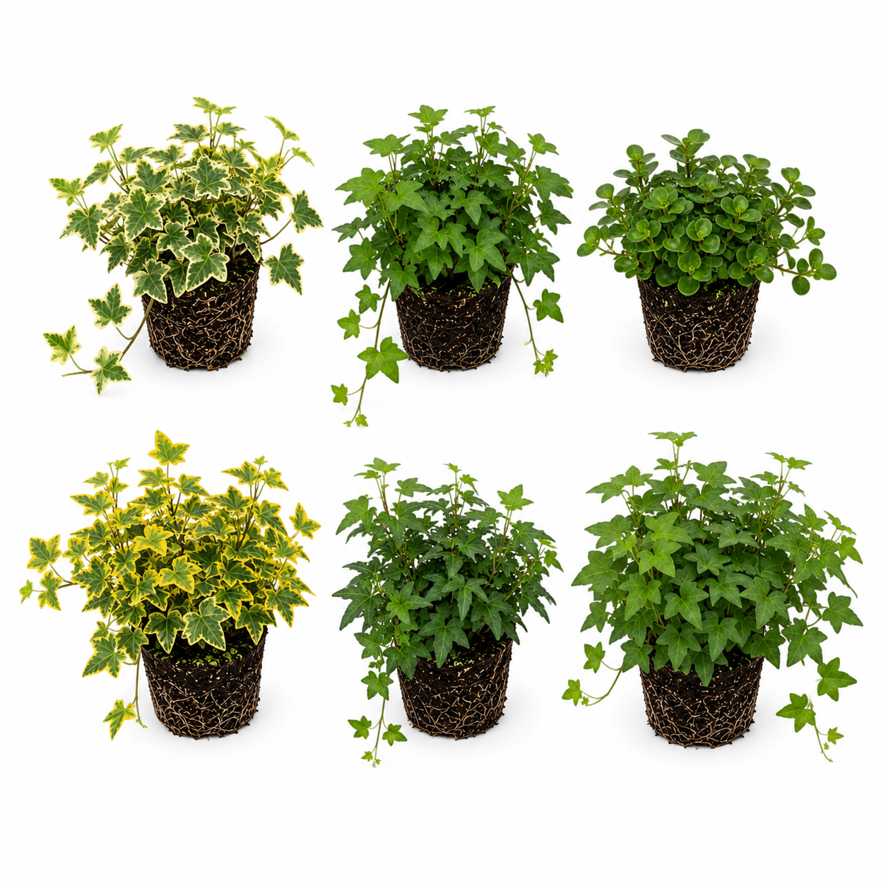Hedera Hiedra Mixta 6 Plantas P12 - Cubresuelos Borde Estanque Sombra Resistente_0