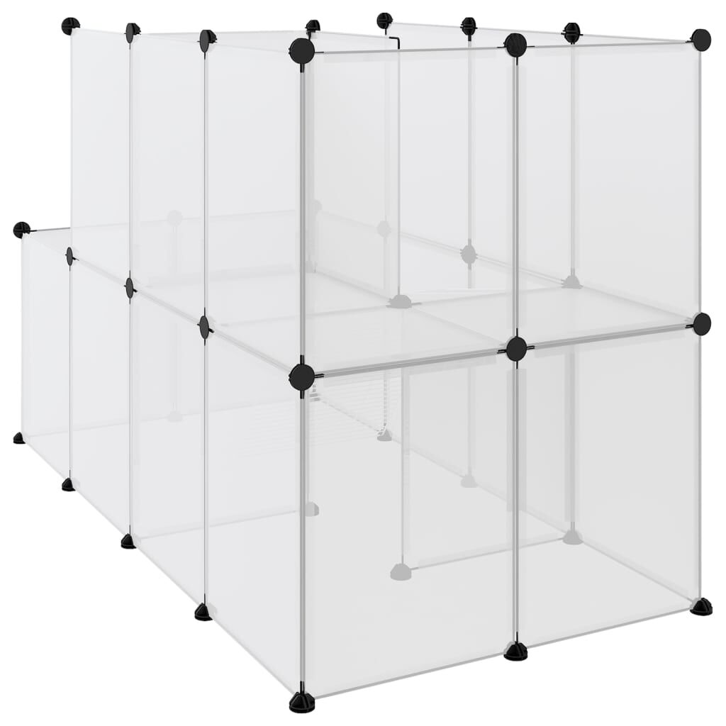 Vidaxl Jaula De Animales Pequeños Pp Y Acero Transparente 142x74x93 Cm_4