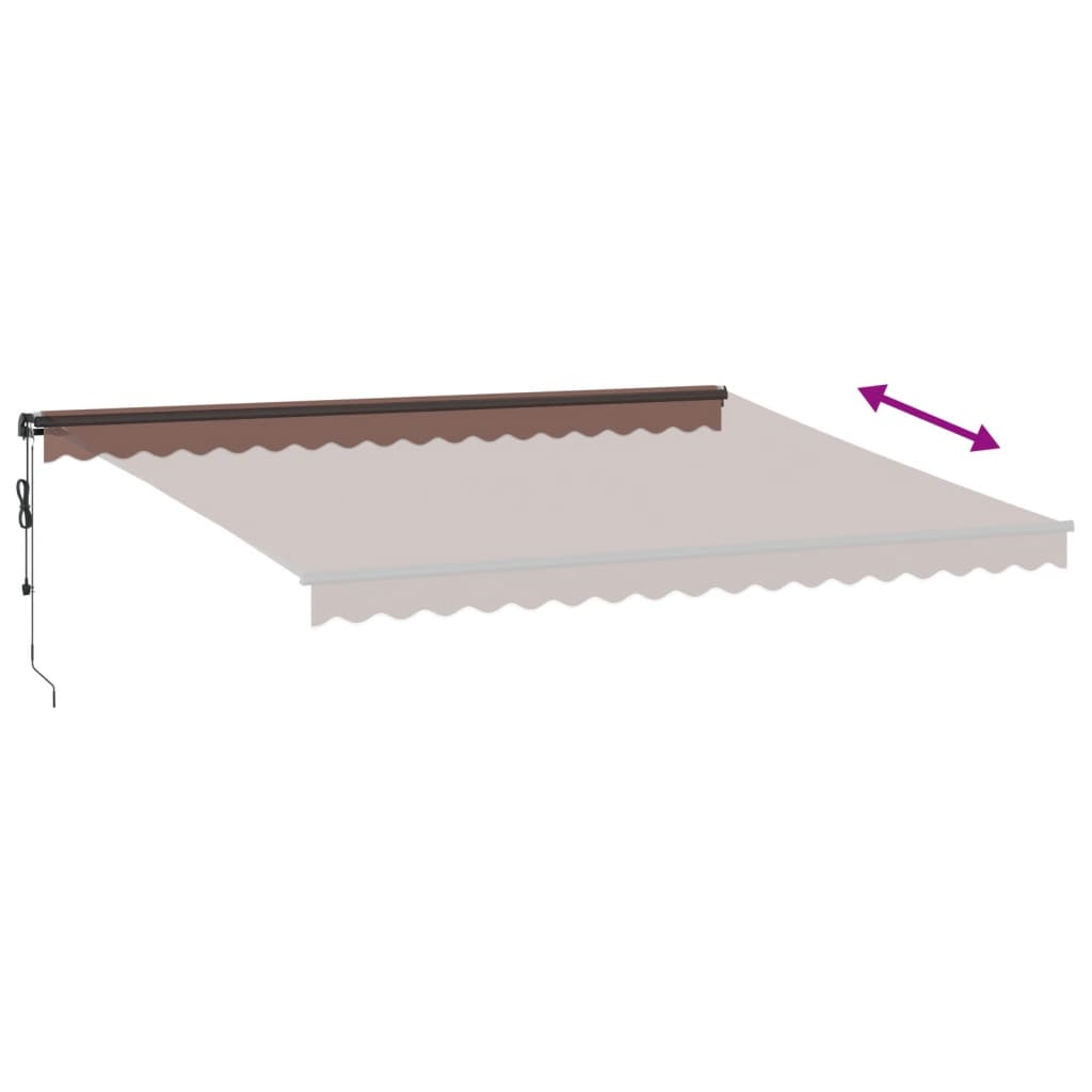 Toldo Retráctil Automático Marrón 450x350 Cm_4