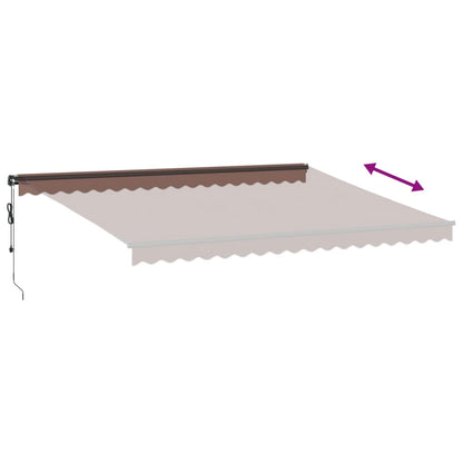 Toldo Retráctil Automático Marrón 450x350 Cm_4