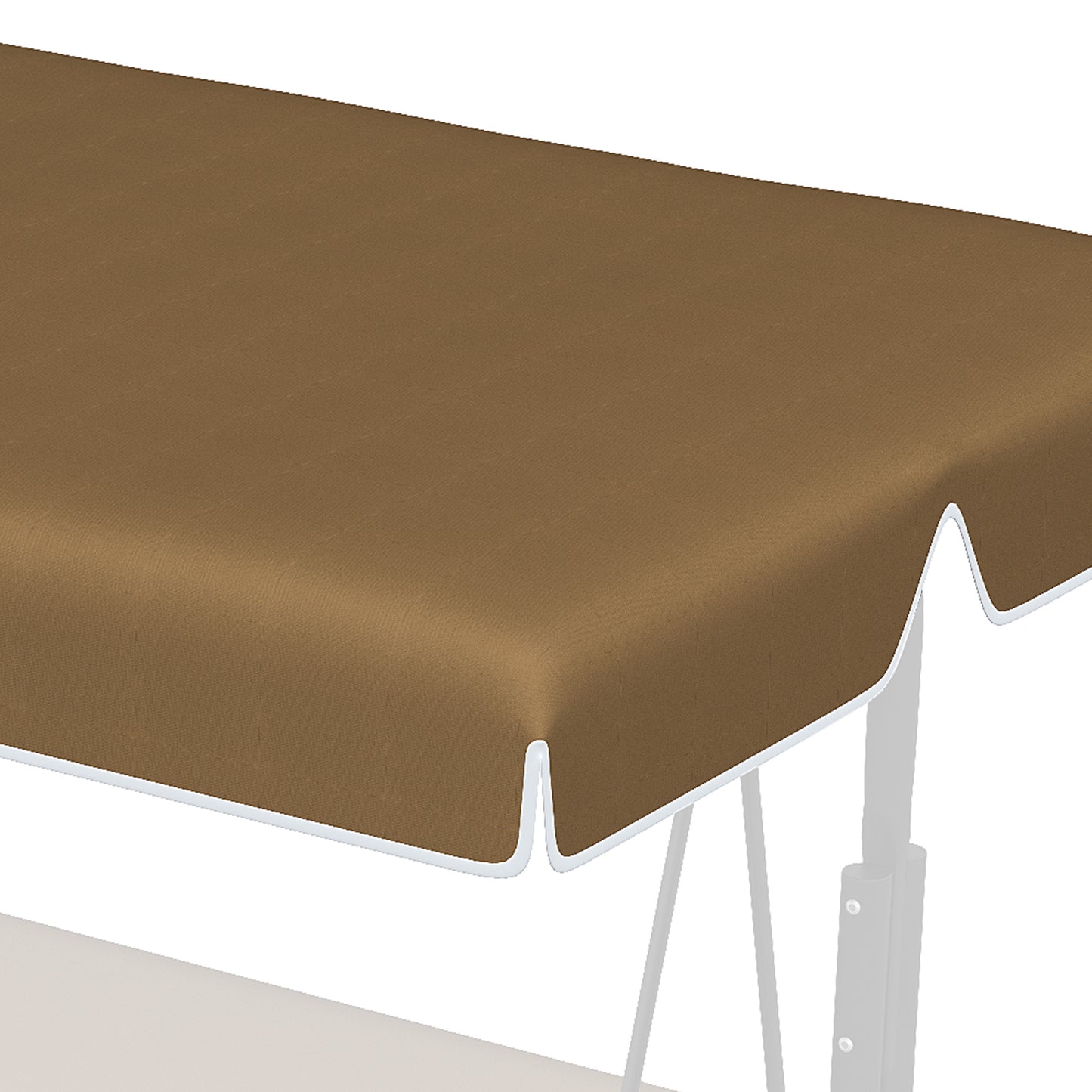 Outsunny Toldo De Repuesto Para Columpio De 2/3 Plazas 192x144 Cm Marrón_3
