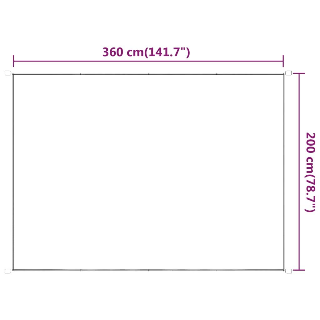 Vidaxl Toldo Vertical Beige 200x360 Cm Tela Oxford_2