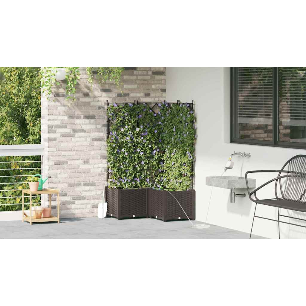 Vidaxl Jardineras Marrón 80 X 80 X 142 Cm Acero_3