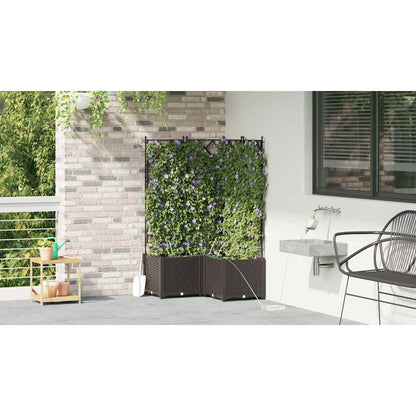 Vidaxl Jardineras Marrón 80 X 80 X 142 Cm Acero_3